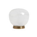 Lampe de table sphere verre blanc laiton ADELINA - Nordal