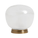 Lampe de table sphere verre blanc laiton ADELINA - Nordal
