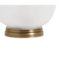 Lampe de table sphere verre blanc laiton ADELINA - Nordal