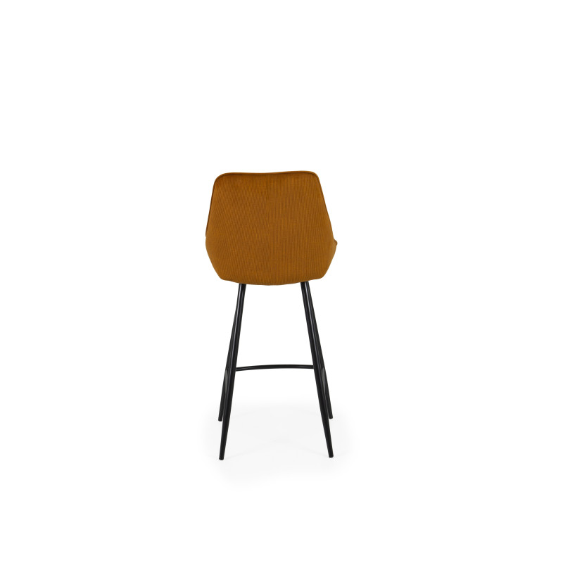 Lot de 2 tabourets de bar velours scandinave-RAZIO