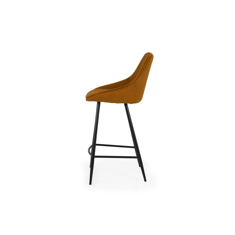 Lot de 2 tabourets de bar velours scandinave-RAZIO