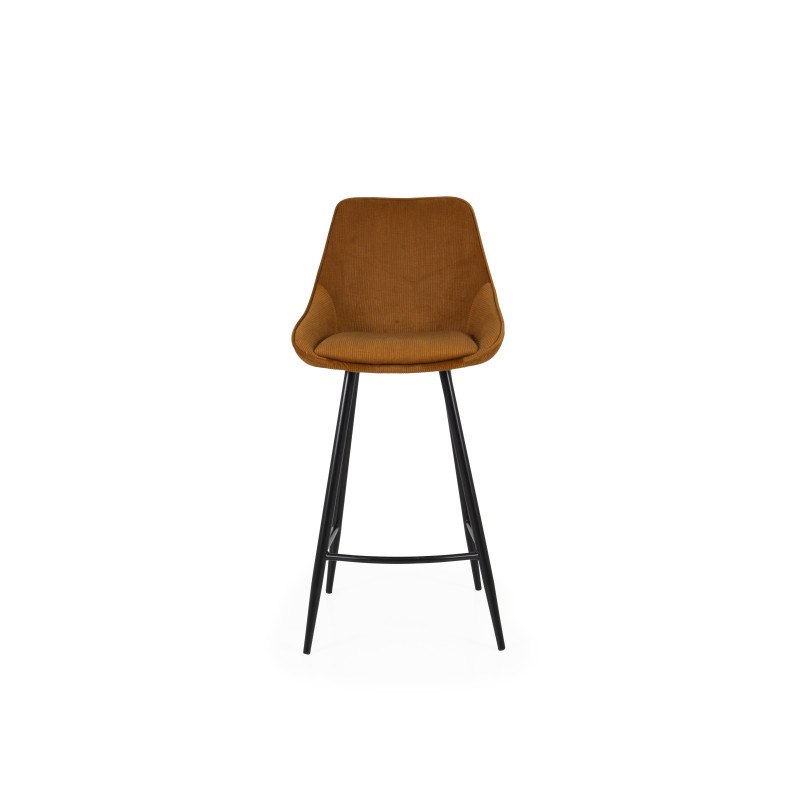 Lot de 2 tabourets de bar velours scandinave-RAZIO