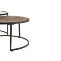 Lot de 2 tables gigognes ronde métal-MARIA