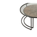 Lot de 2 tables gigognes ronde métal-MARIA