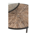 Lot de 2 tables gigognes ronde métal-MARIA