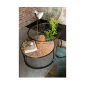 Lot de 2 tables gigognes ronde métal-MARIA