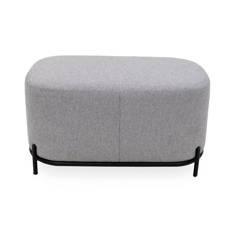 Grand pouf rond pied métal-FOLIO