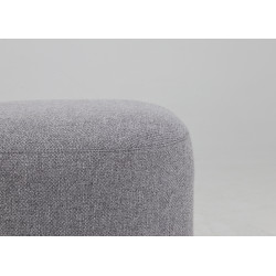 Grand pouf rond pied métal-FOLIO