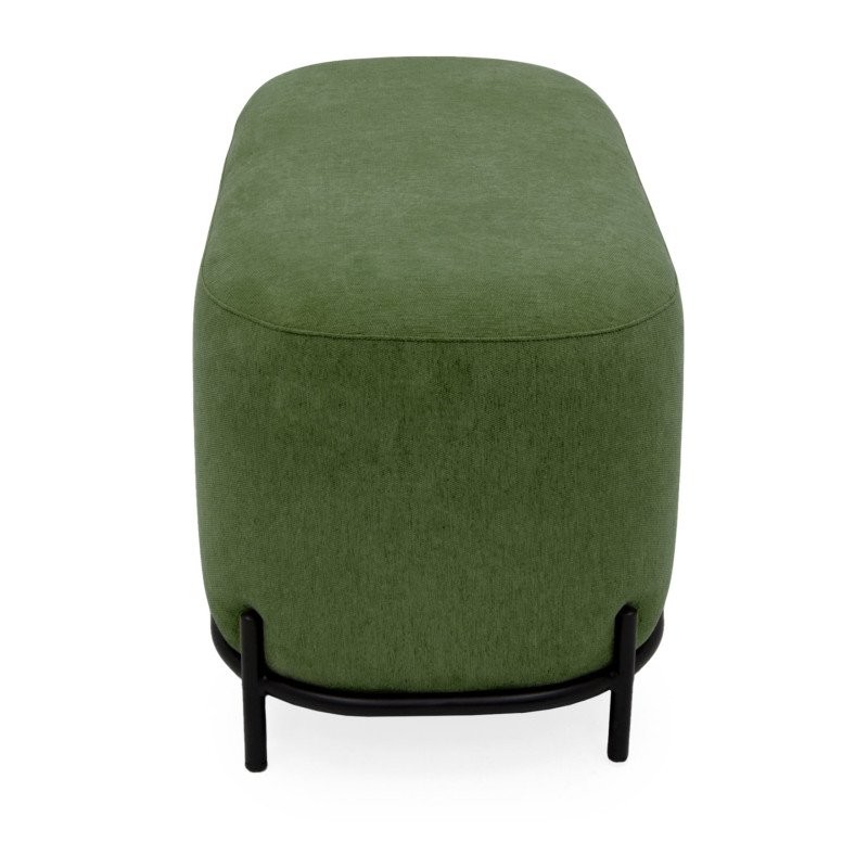 Grand pouf rond pied métal-FOLIO