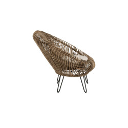 Fauteuil extérieur en rotin naturel BLAIR - J-line