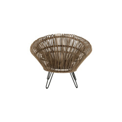 Fauteuil extérieur en rotin naturel BLAIR - J-line