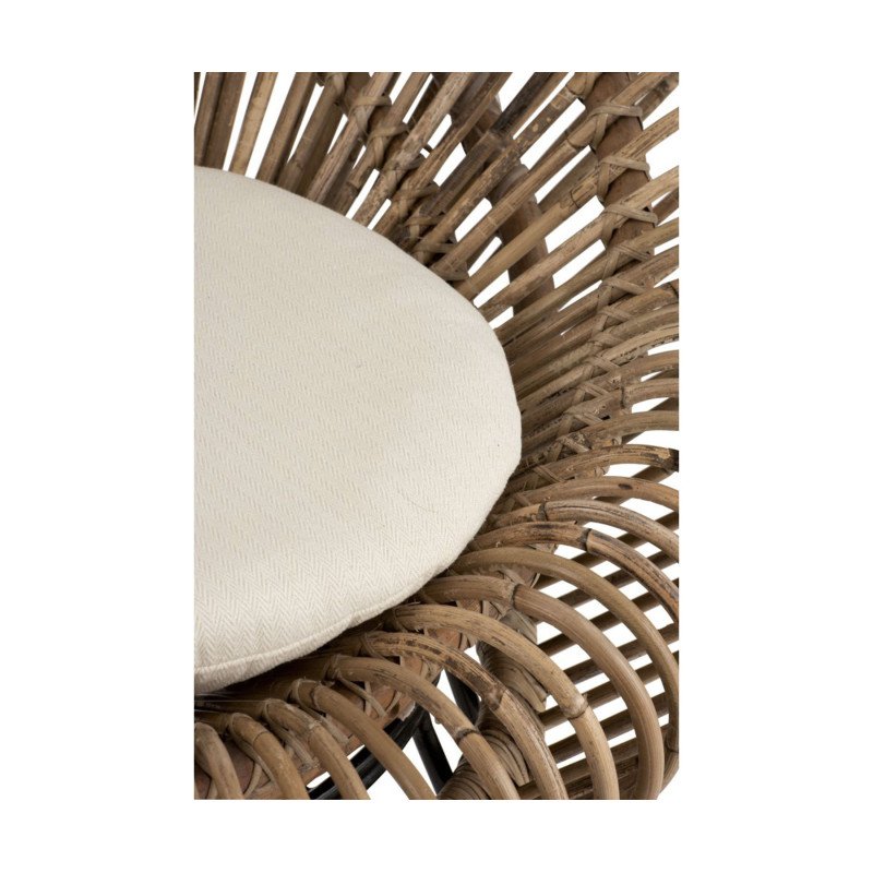 Fauteuil extérieur en rotin naturel BLAIR - J-line