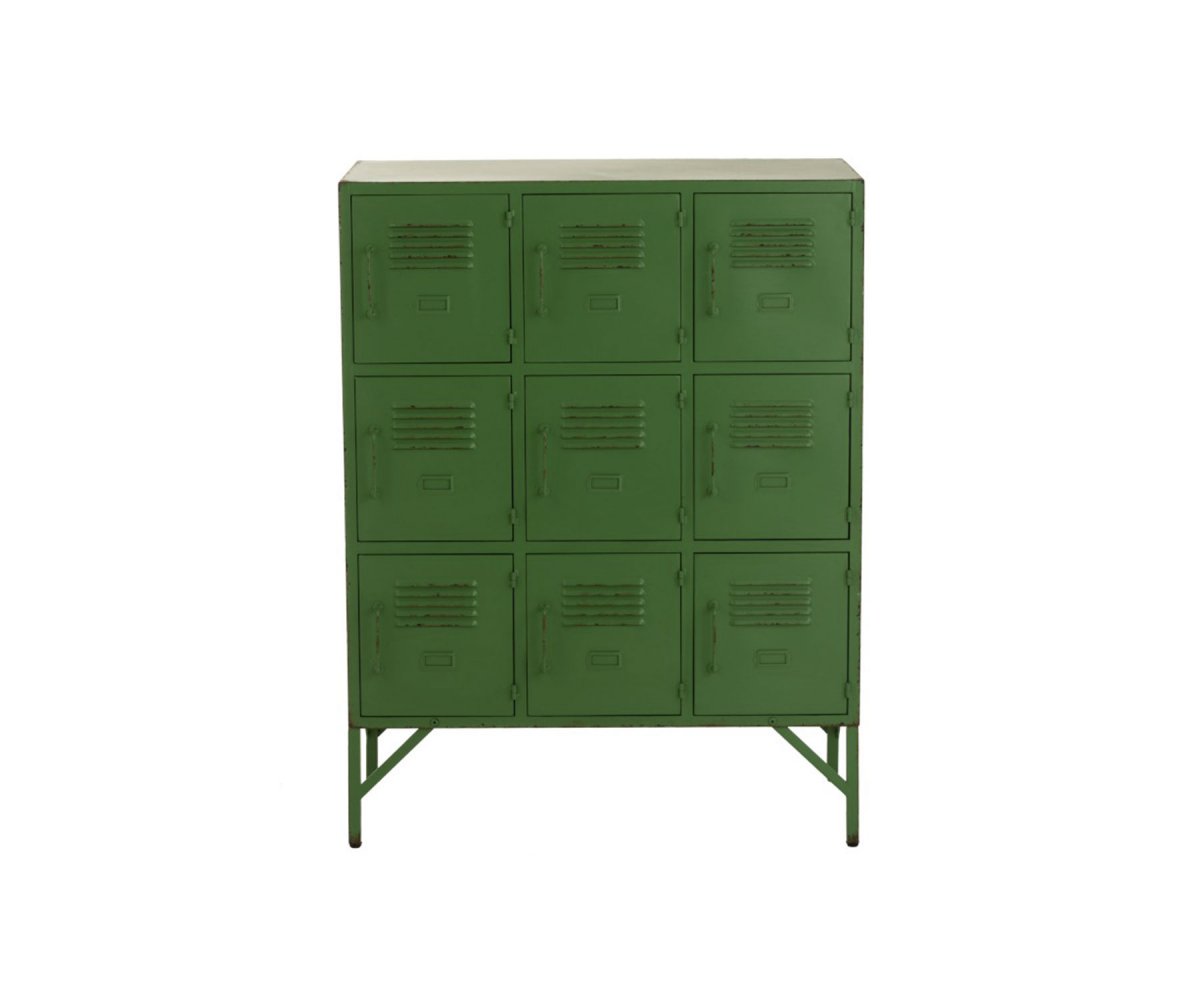 Armoire Industrielle Avec 9 Casiers Metal Vert Pinki J Line