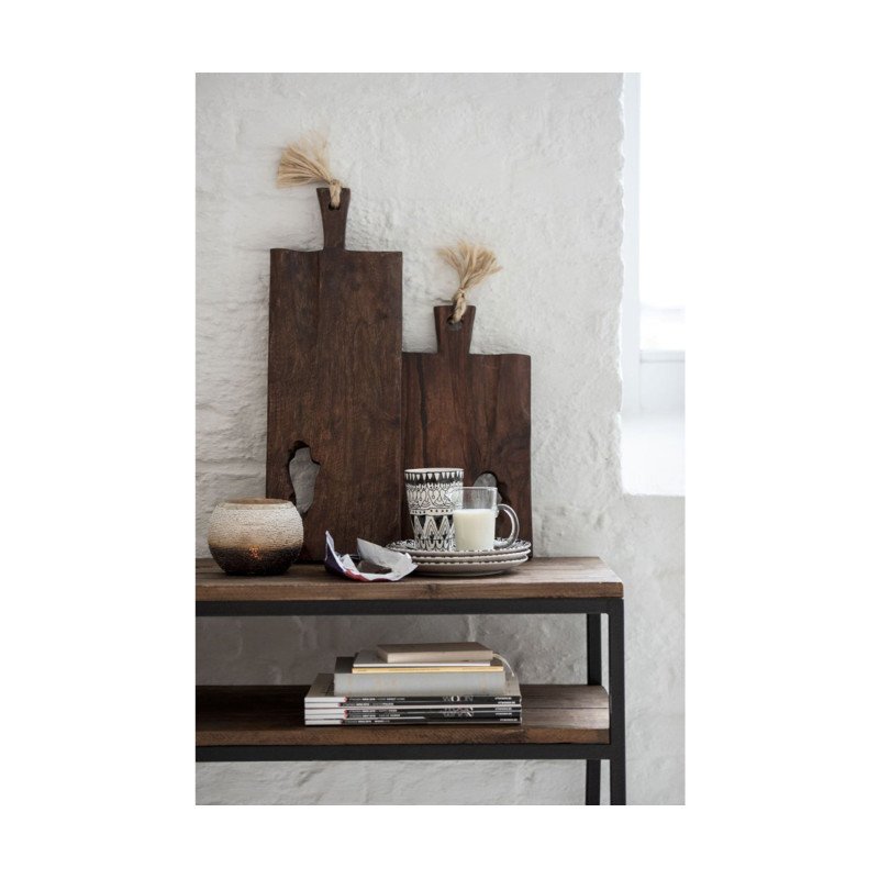 Console 2 étages en bois et métal ALBERT - J-line