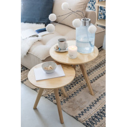 Petite table d'appoint ronde en bois FARAH - J-line