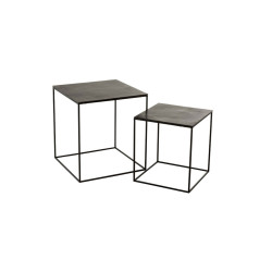 Set de 2 tables gigognes en métal OLIPA - J-line