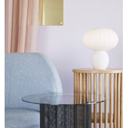 Table d'appoint ronde métal et verre ZENTO