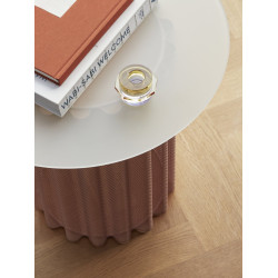 Table d'appoint ronde métal et verre ZENTO