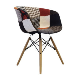 Fauteuil Rembourré Patchwork RAY - Couleurs au choix
