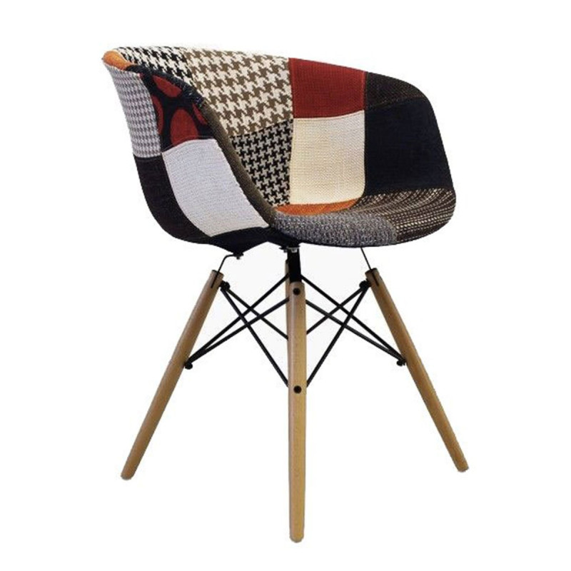 Fauteuil Rembourré Patchwork RAY - Couleurs au choix