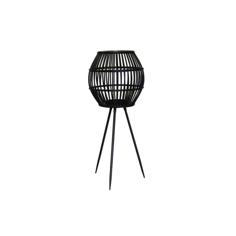 Lampe à poser rotin et métal-DONNA