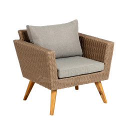 Fauteuil de jardin aspect rotin DOMA