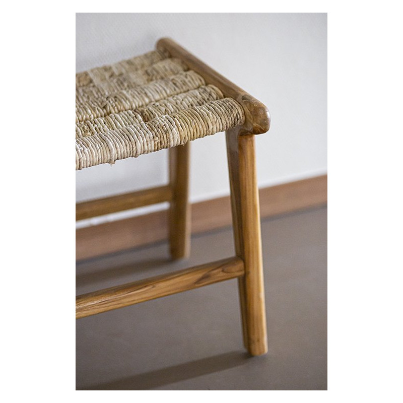 Ottoman design naturel teck massif ABOCOLO - HK Living