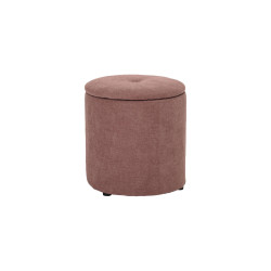 Pouf rond en tissu style vintage ROMI