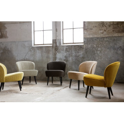 Fauteuil velours style rétro SAMPAIO