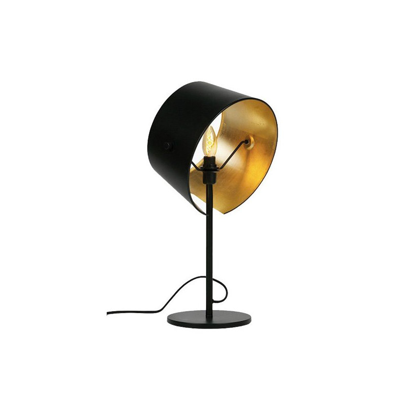 Chevet bibliothèque avec lampe noir et laiton