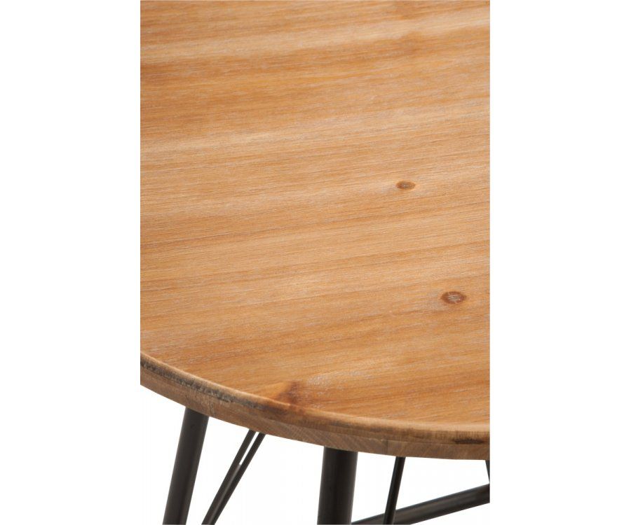 Table haute bistro 65cm plateau bois naturel JAY