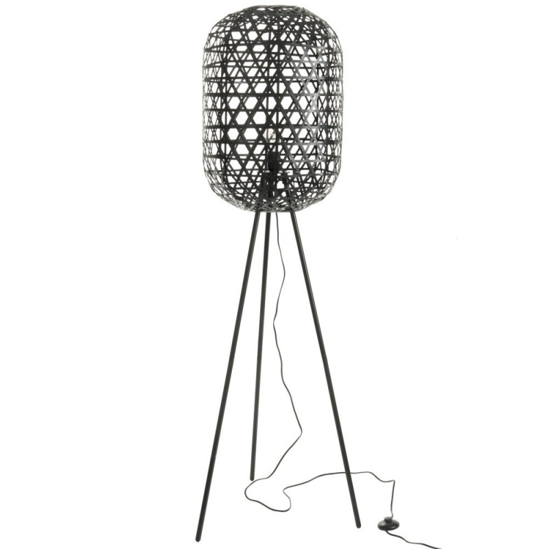 Lampe trepied style ethnique bambou MOIR