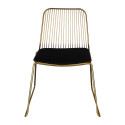 Lot de 2 chaises métal avec coussin MINA