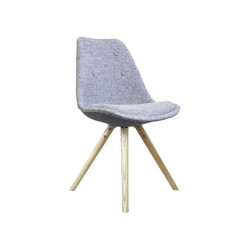 Chaise scandinave tissu rembourré CHARLIE