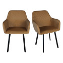 Lot de 2 Chaises rembourrées scandinave-GEMALI
