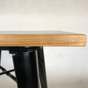Petite table en métal et bois HILOPA