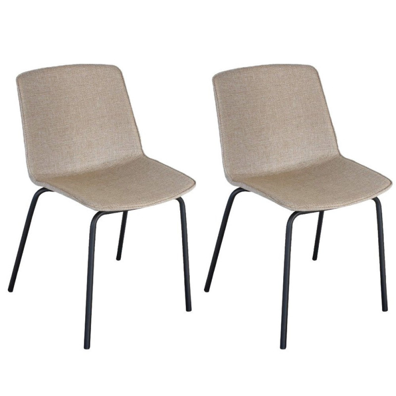 Lot 2 chaises tapissées HARONA