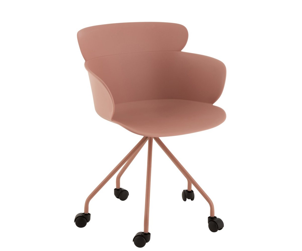 Chaise De Bureau A Roulettes Moderne Rose Hizi Tendance Actuelle