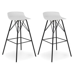 Lot de 2 tabourets de bar TOREDIO