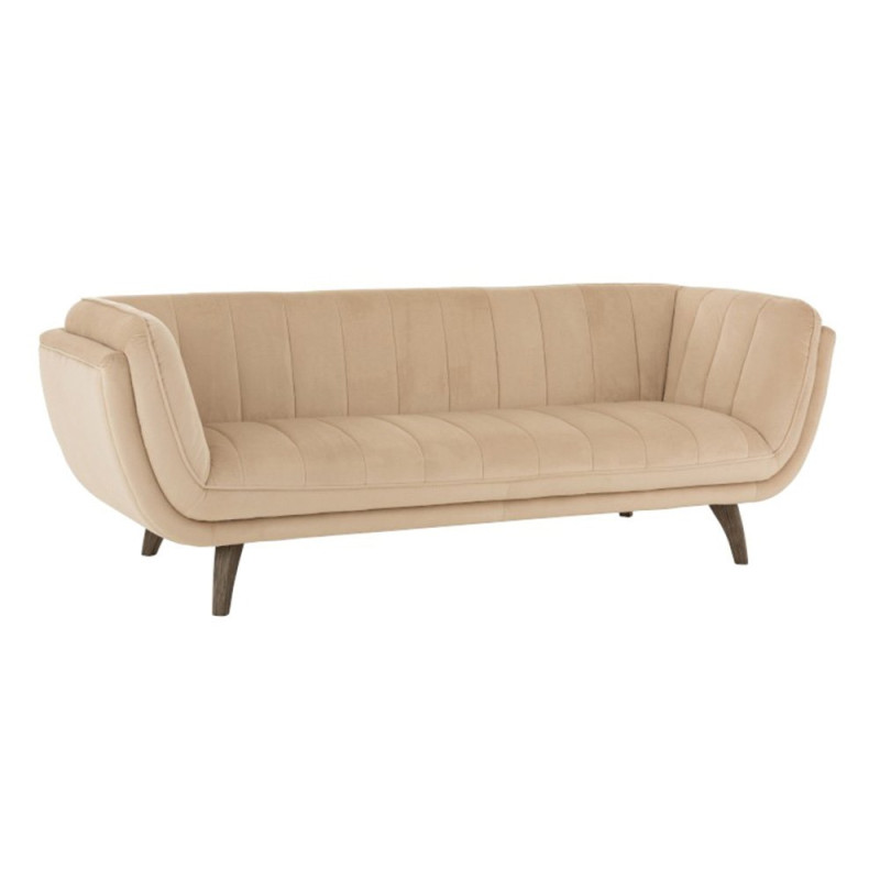 Fauteuil 3 places velours-LINA