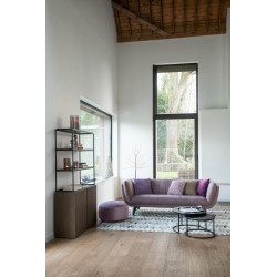 Fauteuil 3 places velours-LINA