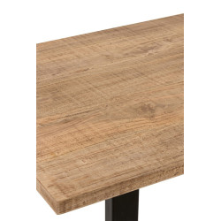 Table à manger design 203cm en bois et métal GRETA