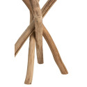 Table d'appoint ronde bois et verre-BOHEMIANE