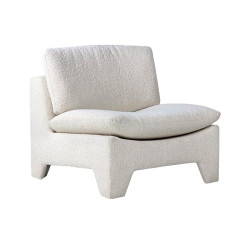 Fauteuil lounge douillet style rétro avec coussin - LAMIO