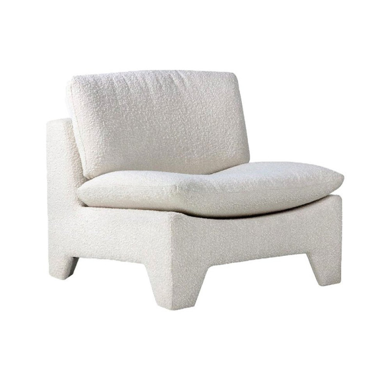Fauteuil lounge douillet style rétro avec coussin - LAMIO