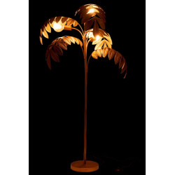 Lampadaire palmier en métal doré JERBA