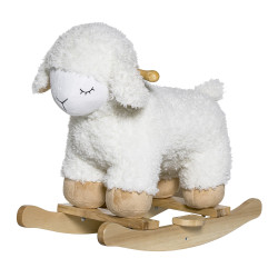 Cheval à basule blanc forme mouton MOUTI
