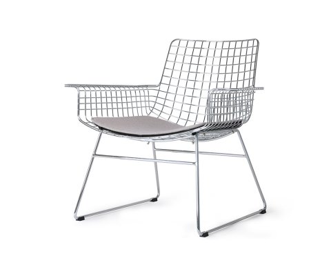 Chaise design avec accoudoirs en métal OKO