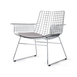 Chaise design avec accoudoirs en métal OKO