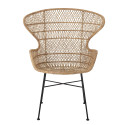 Chaise lounge rotin bohème-GEORGETTE